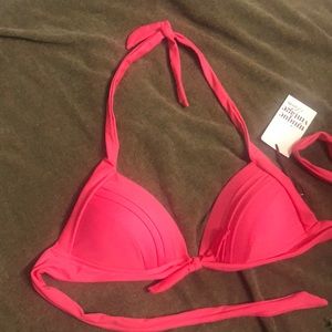 NWT Unique Vintage Bikini Top, Pink, size L